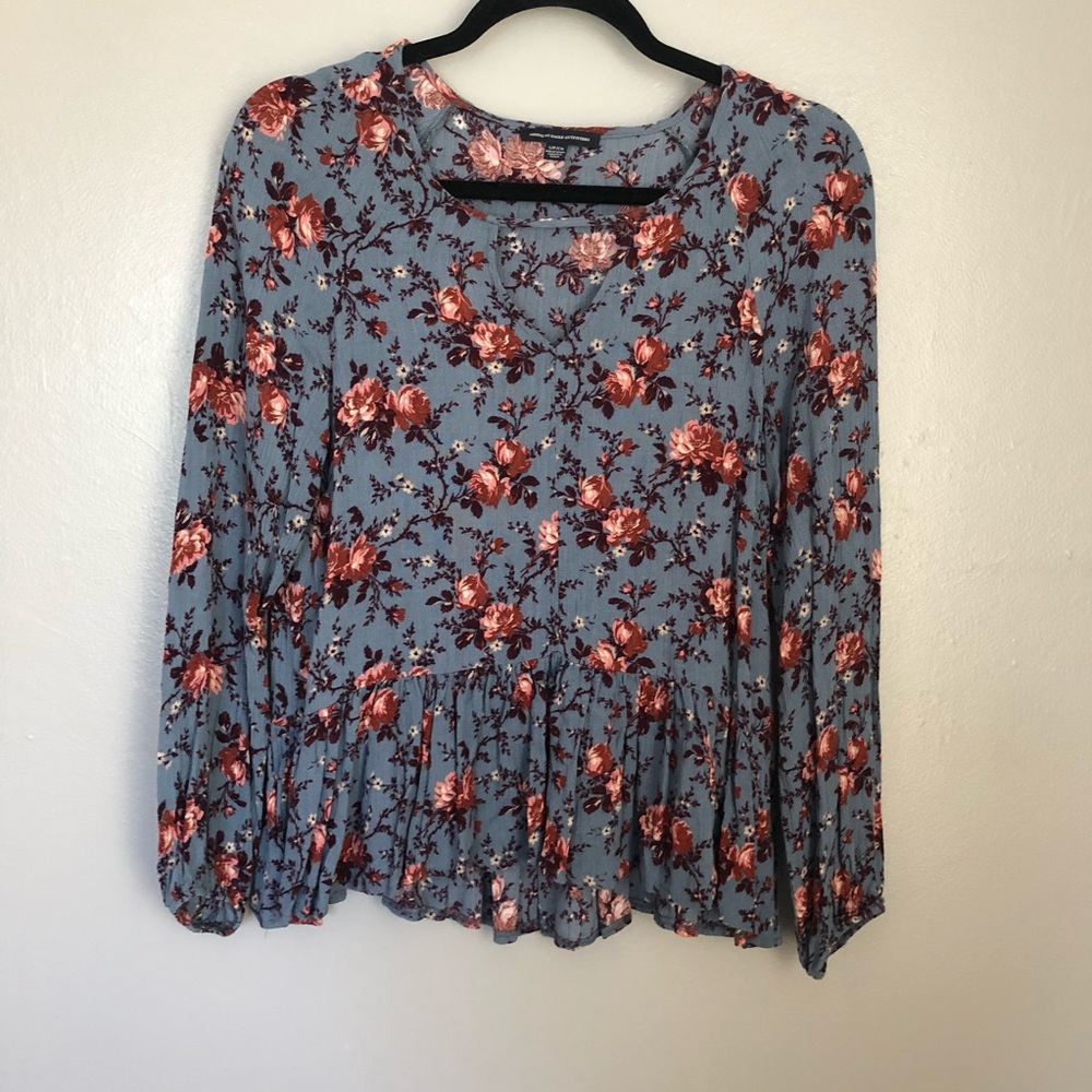 American Eagle Outfitters | Blue Boho Top